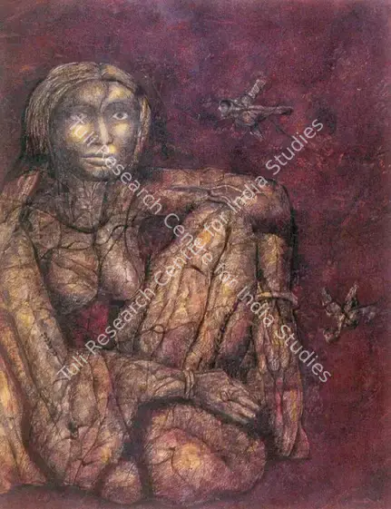 Basak, Aditya (Artist). Untitled. Mixed media on paper, 1993 | Painting | FineArts | 00374492