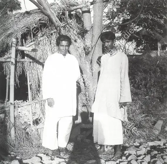 Unknown (Photographer). K. G. Subramanyan with Ramkinkar Baij in Shantiniketan. Photographic Still, 1947 | Contemporary Photograph, K.G. Subramanyan | FineArts | 00182471