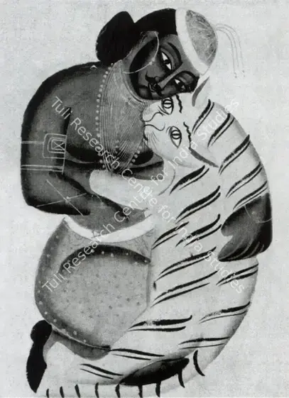 Unknown (Artist). Man with Tiger. c.1875 | Marg, December 2022 - March 2023 | Painting | FineArts | 00675303