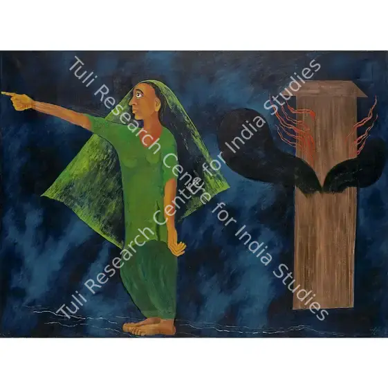 Caur, Arpana (Artist). Untitled. Oil on canvas, 1981 | Painting | FineArts | 00354358