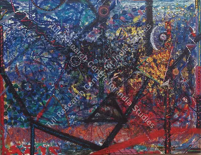 Rai, Mona (Artist). Painting VIII. Acrylic on canvas, 1991 | Painting | FineArts | 00896694