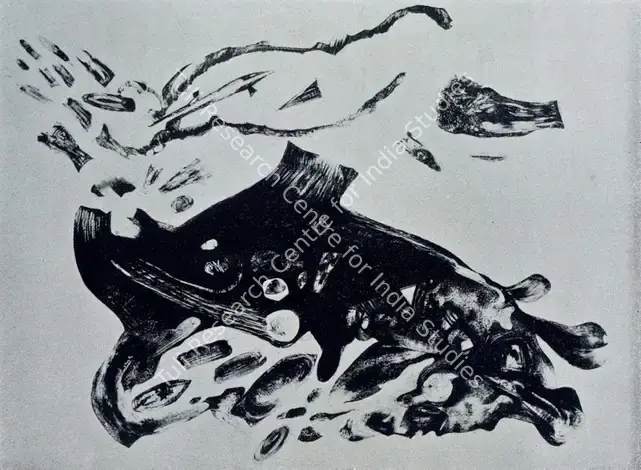 Patel, Jeram  (Artist). Untitled. Ink drawing, 1974 | Pictorial Space, 1978 | Drawing | FineArts | 00149572