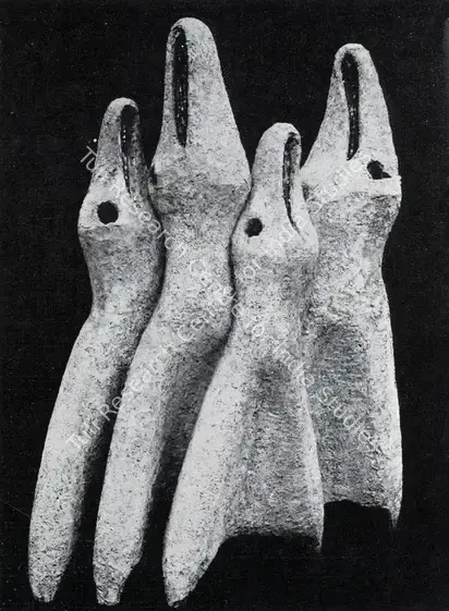 Bhagat, Dhanraj (Artist). Rajasthani Women. Plaster of Paris with iron filings, 1960 | Art Heritage, 1978-1979 | Sculpture | FineArts | 00530005