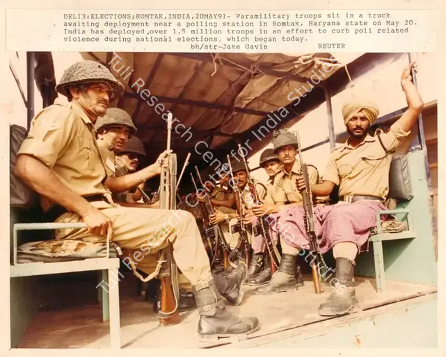 Gavin, Jake (Photographer). Del13: Elections; Romtak, India, 20May91. Photographic print, 1991 | Contemporary Photograph | Photography | 00113318