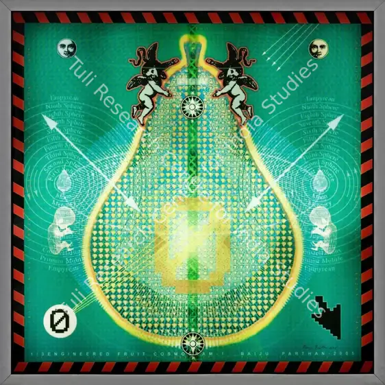 Parthan, Baiju (Artist). Engineered Fruit Cosmogram - 1. Translide; Edition 1/3, 2005 | Installation | EconomicsArt | 00872421