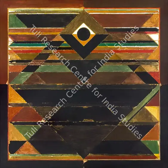 Raza, S.H. (Artist). Bhoomi. Acrylic on canvas, 1987 | Painting | FineArts | 00332630