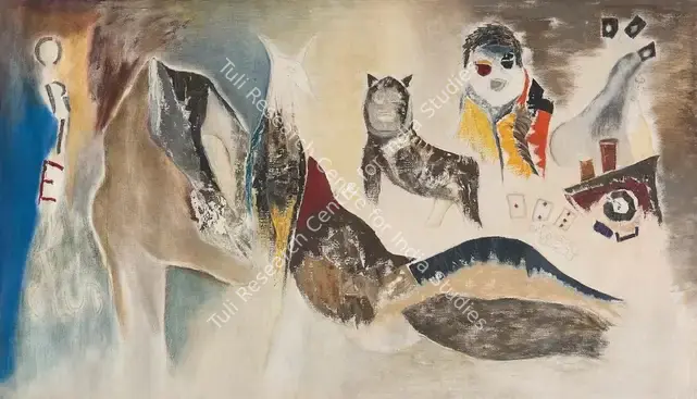 Chhabda, Bal (Artist). Untitled. Oil on canvas, 1989 | Painting | FineArts | 00603392