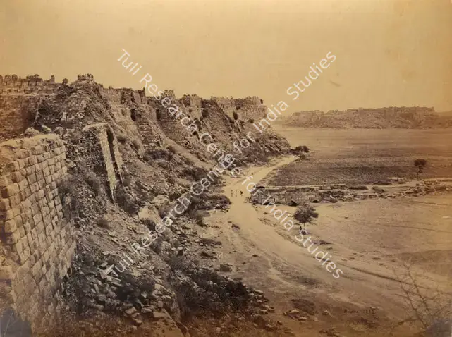 Bourne, Samuel (Photographer). Ruins of Tughlaqabad Fort, Delhi. Albumen print, Mid 1860s | Antiquarian Photograph | Photography | 00116113