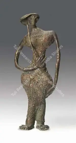 Mukherjee, Meera (Artist). Untitled (Lady Waiting for the Bus). Bronze, c.early 1970s | Sculpture | FineArts | 00595284