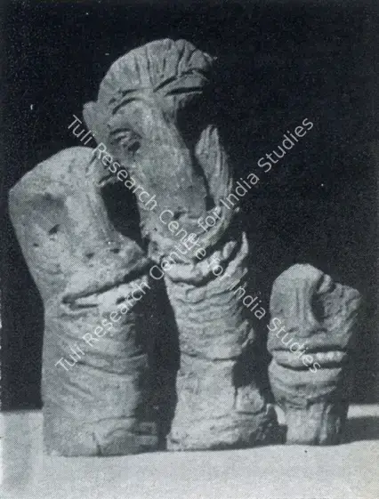 Bhagat, Dhanraj (Artist). Three Laughing Faces. Terracotta, 1960 | Marg, December 1962 | Sculpture | FineArts | 00674819