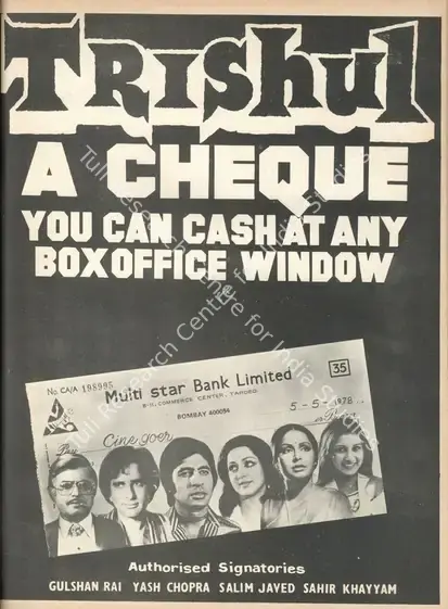 Rai, Gulshan (Producer), Trishul, 1978 | Advertisement, Star & Style, 18 May 1978 | CinemaEducation | 00791949