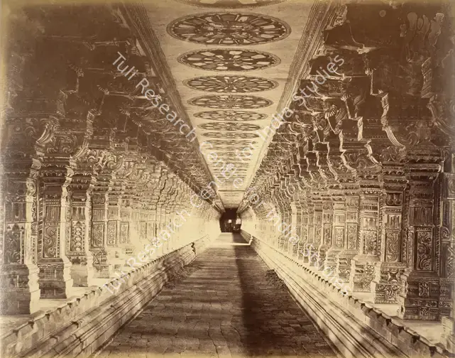 Studio Nicholas & Co. (Photographic Studio). The Long Colonnade, Rameshwaram Madura. Albumen print, n.d. | Antiquarian Photograph | Photography | 00115726