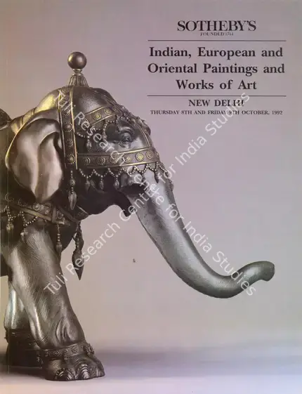 Sotheby's (Auction House). Indian European and Oriental Paintings and Works of Art. 09 October 1992, New Delhi | Auction Catalogue | EconomicsArt | 00861838