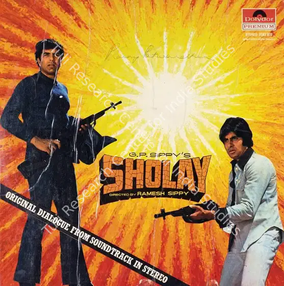 Sippy, G.P. (Producer), Sholay, 1975 | Record Cover | CinemaEducation | 00762466
