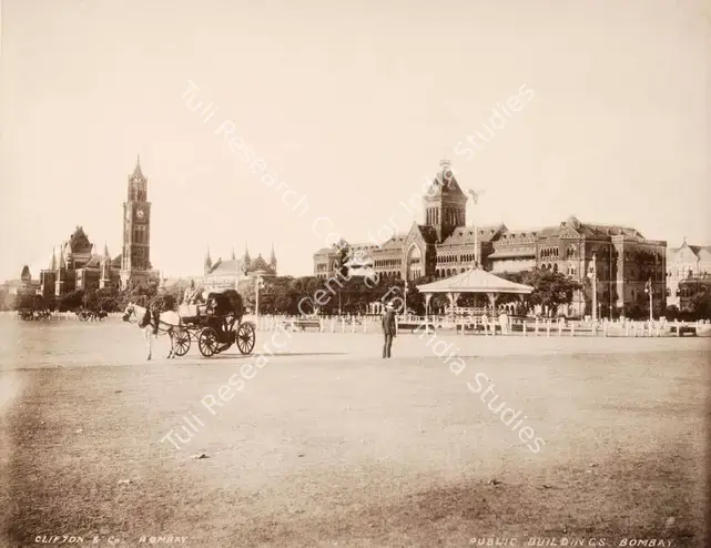 Studio Clifton & Co. (Photographic Studio). Public Buildings Bombay - From the album "L.G. to L.R.' by Clifton and Co.. Calotype print pasted on mount, 1900 | Antiquarian Photograph | Photography | 00115230