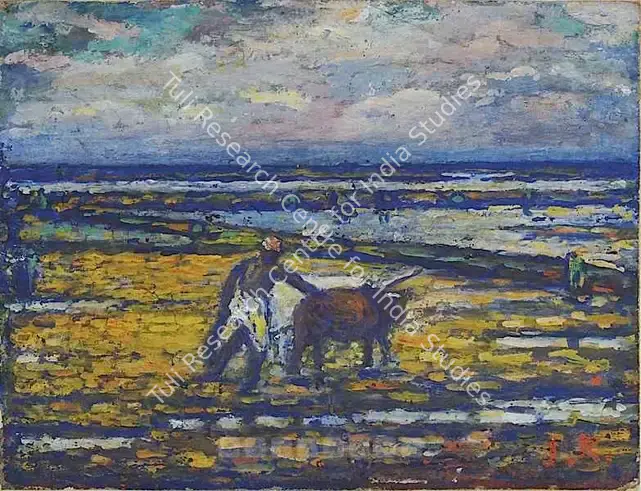 Roy, Jamini (Artist). Farmer. Tempera on cardboard, early 1920s | Painting | FineArts | 00757194