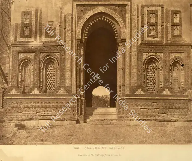 Shepherd, Charles (Photographer). Ala-ud-din's Gateway - Exterior of the Gateway from the South. Calotype print pasted on mount, n.d. | Antiquarian Photograph | Photography | 00115825