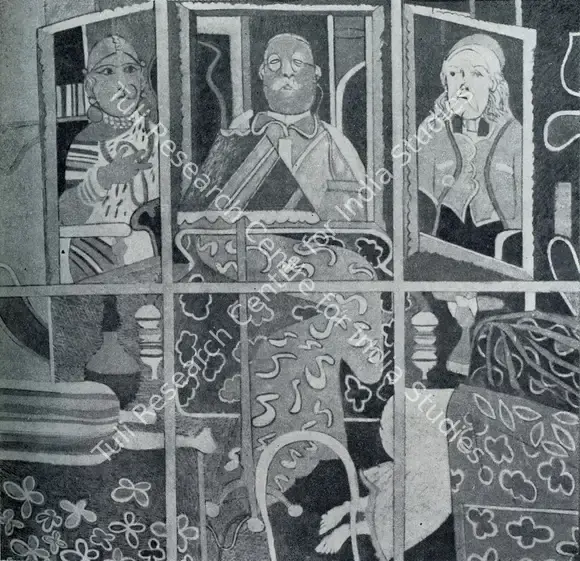 Subramanyan, K.G. (Artist). Interior. Oil on canvas, 1976 | Pictorial Space, 1978 | Painting | FineArts | 00149558