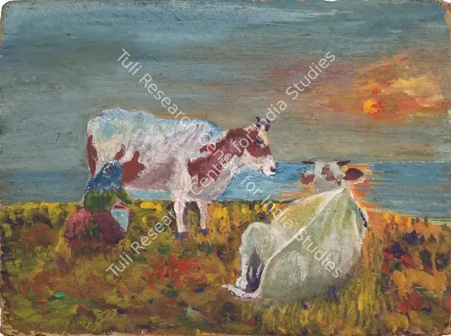 Roy, Jamini (Artist). Animals (Recto); Still Life (Verso). Tempera on cardboard, late 1910s - early 1920s | Painting | FineArts | 00646835