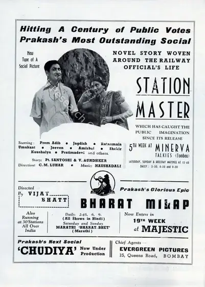 Luhar, Chimanlal (Producer), Station Master, 1942 | Advertisement, Filmindia, June 1942 | CinemaEducation | 00858471