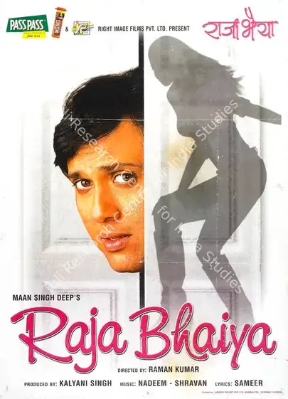 Singh, Kalyaani (Producer), Raja Bhaiya, 2003 | Full Sheet Poster | CinemaEducation | 00769531