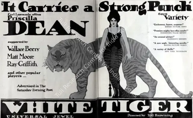 Browning, Tod (Director), White Tiger, 1923 | Film Advertisement | CinemaEducation | 00795135