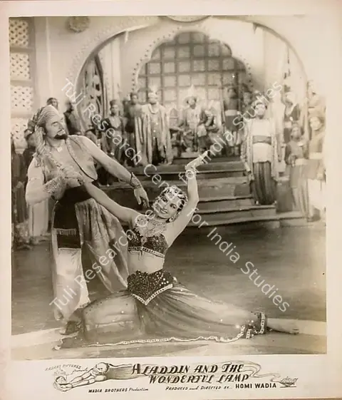 Wadadeker, Anant (Cinematographer), Aladdin Aur Jaadui Chiraag, 1952 | Lobby Card | CinemaEducation | 00829569