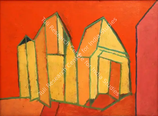 Kulkarni, K.S. (Artist). Untitled (Landscape). Oil on board, 1980 | Painting | FineArts | 00418632