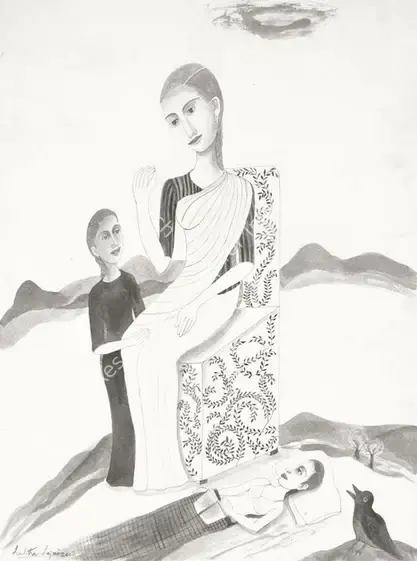 Lajmi, Lalitha (Artist). Untitled. Watercolour on paper, 2007 | Painting | FineArts | 00332496
