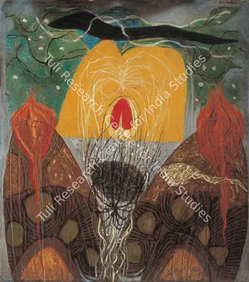 Bhaskaran, R.B. (Artist). Parvatham. Oil on canvas, 1972 | Painting | FineArts | 00373187