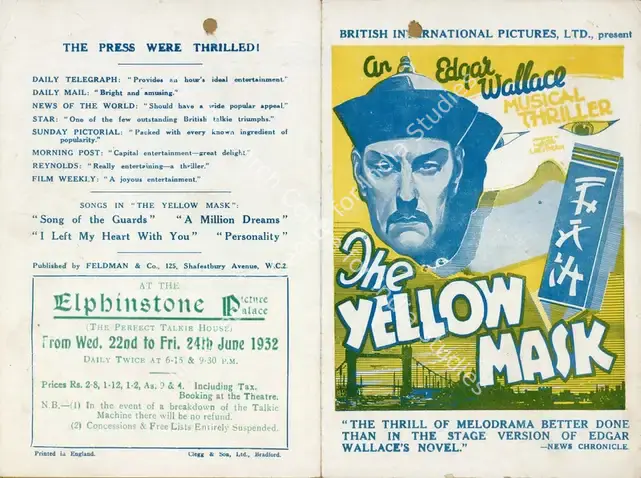 Lachman, Harry (Director), The Yellow Mask, 1930 | Handbill | CinemaEducation | 00894167