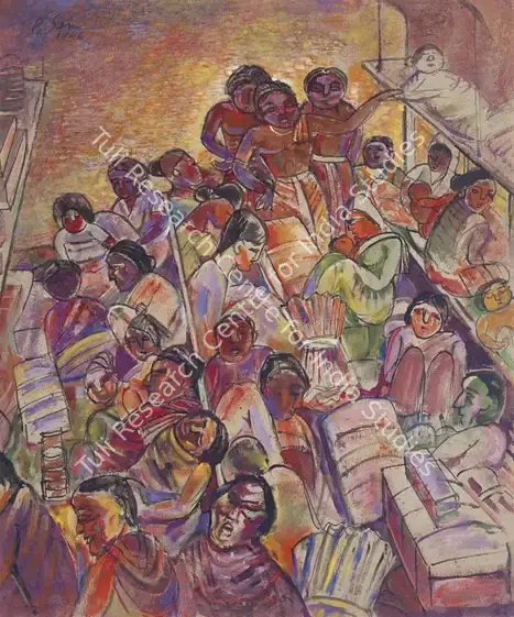 Sen, Paritosh (Artist). Untitled. Mixed media on paper, 1946 | Painting  | 00868842