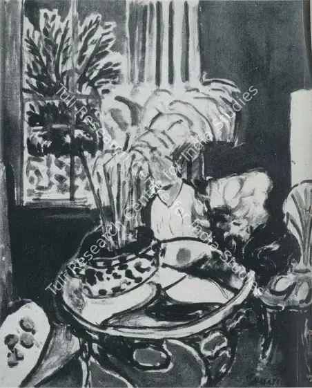 Unknown (Photographer). Interior Rouge, Nature Morte Sur Table Bleve. 1947 | Contemporary Photograph, Marg, June 1955 | Scholarship | 00512994