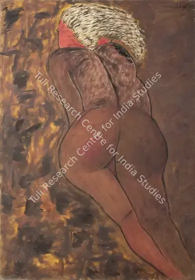 Chhabda, Bal (Artist). Nude. Oil on canvas, 1959 | Painting | EconomicsArt | 00871174