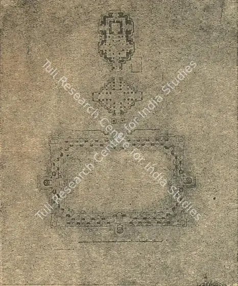 Unknown (Cartographer). Plan of Modhera Temple. n.d. | Map, Marg, July 1951 | FineArts | 00535964