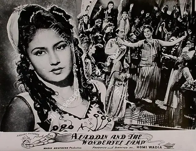 Wadadeker, Anant (Cinematographer), Aladdin Aur Jaadui Chiraag, 1952 | Lobby Card | CinemaEducation | 00829577