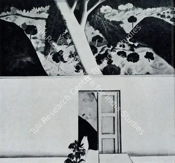 Sheikh, Gulam Mohammed (Artist). The Wall. Oil on canvas, 1976 | Pictorial Space, 1978 | Painting | FineArts | 00149559