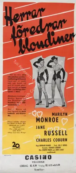 Hawks, Howard (Director), Gentlemen Prefer Blondes, 1953 | Poster | CinemaEducation | 00789585