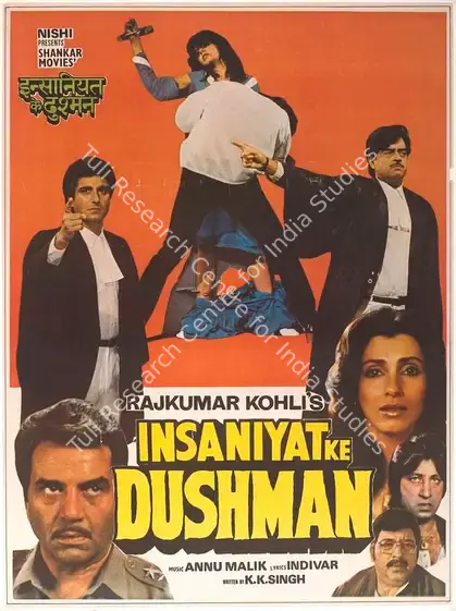 Kohli, Raj Kumar (Producer), Insaniyat Ke Dushman, 1986 | Full Sheet Poster | CinemaEducation | 00767351