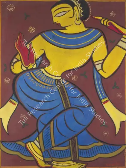 Roy, Jamini (Artist). Untitled (Gopini). Tempera on card, after 1920 | Painting | FineArts | 00643019