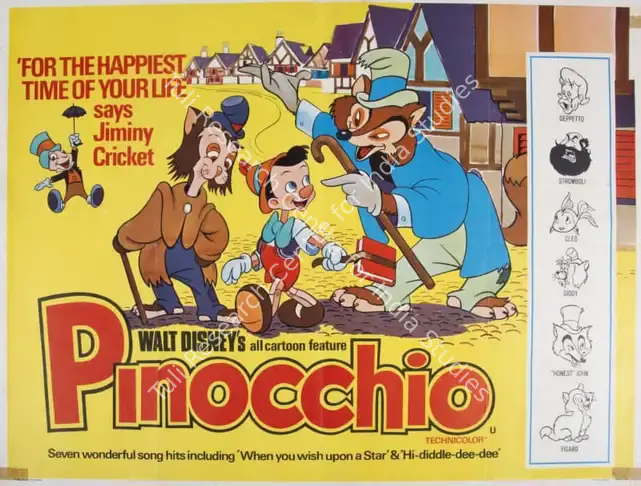 Sharpsteen, Ben (Director), Pinocchio, 1940 | Poster | CinemaEducation | 00789623