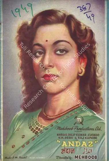 Mehboob (Producer), Andaz, 1949 | Song-Synopsis Booklet | CinemaEducation | 00781624