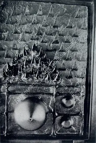 Shah, Himmat  (Artist). Untitled (detail). Plaster, tin, terracotta and aluminium paint on board, 1973 | Pictorial Space, 1978 | Sculpture | FineArts | 00149539