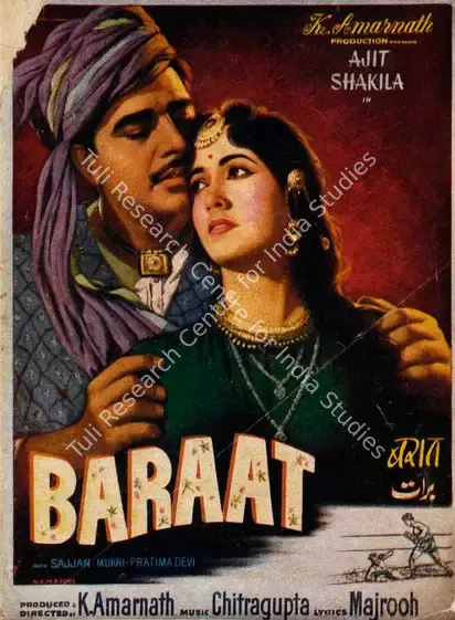 Amarnath, K. (Producer), Baraat, 1960 | Song-Synopsis Booklet | CinemaEducation | 00863353