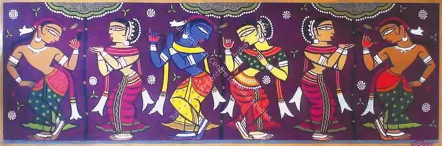 Roy, Jamini (Artist). Radha Krishna. Tempera on canvas, n.d. | Painting | FineArts | 00574609
