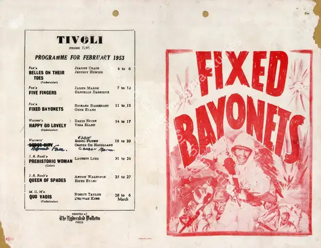 Fuller, Samuel (Director), Fixed Bayonets, 1951 | Handbill | CinemaEducation | 00893939