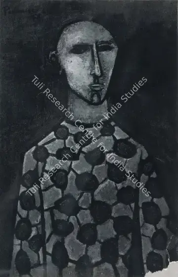Padamsee, Akbar (Artist). Man in Costume. Oil, 1952 | Marg, June 1954 | Painting | FineArts | 00674628