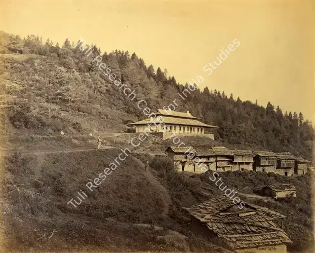 Bourne, Samuel (Photographer). Narkunda Village and Dak Bungalow. Albumen print, Mid 1860s | Antiquarian Photograph | Photography | 00116005