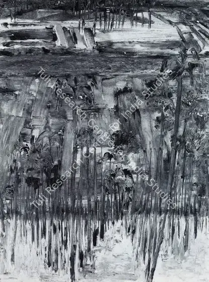 Lall, Harkrishen (Artist). Palms and Fields. 1962 | Marg, September 1985 | Painting | FineArts | 00675075