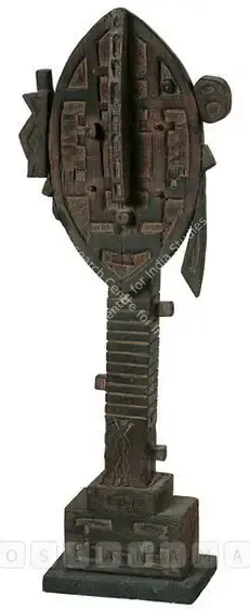 Bhagat, Dhanraj (Artist). Portrait. Wood, 1963 | Sculpture | FineArts | 00600784